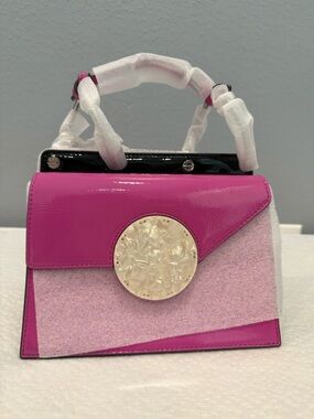 Danse Lente Phoebe  BIS Two-Tone patent leather Top-Handle & crossbody bag